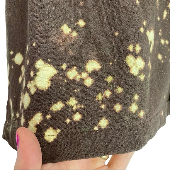 Pool House New York Rosewood Crop Button Up Shirt Mens Size Large XL Brown Remix - Picture 6 of 12